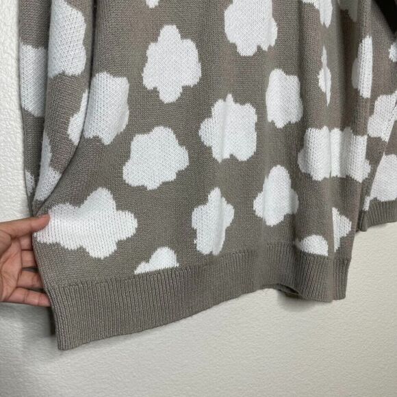 Torrid Sweater 2X Oversized Pullover Long Tunic  Knit Cloud Rainbow Preppy - Picture 6 of 8